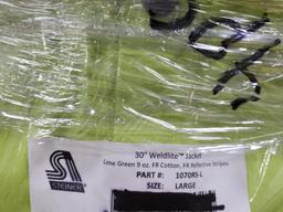 4 New Steiner 30in Lime Green Weldlite Welding Jackets Size L