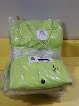 6 New Steiner 30in Lime Green Weldlite Welding Jackets Size L