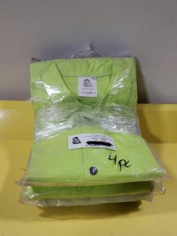 4 New Steiner 30in Lime Green Weldlite Welding Jackets Size XL