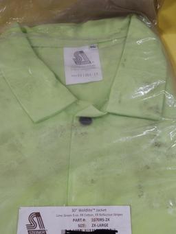 New Steiner 30in Lime Green Weldlite Welding Jacket Size 2XL