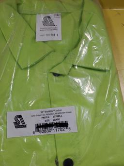 New Steiner 30in Lime Green Weldlite Welding Jacket Size L