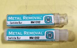 2 New Metal Removal Carbide Bur M41202, 3 End Mills