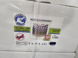 10 Sealed Cases, Hammerstrike Fasteners 50,000ct, 2,500/Spool, 2-3/4in x .131, Smooth Shank, Diamond