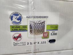 6 Sealed Cases, Hammerstrike Fasteners 30,000ct, 2,500/Spool, 2-3/4in x .131, Smooth Shank, Diamond