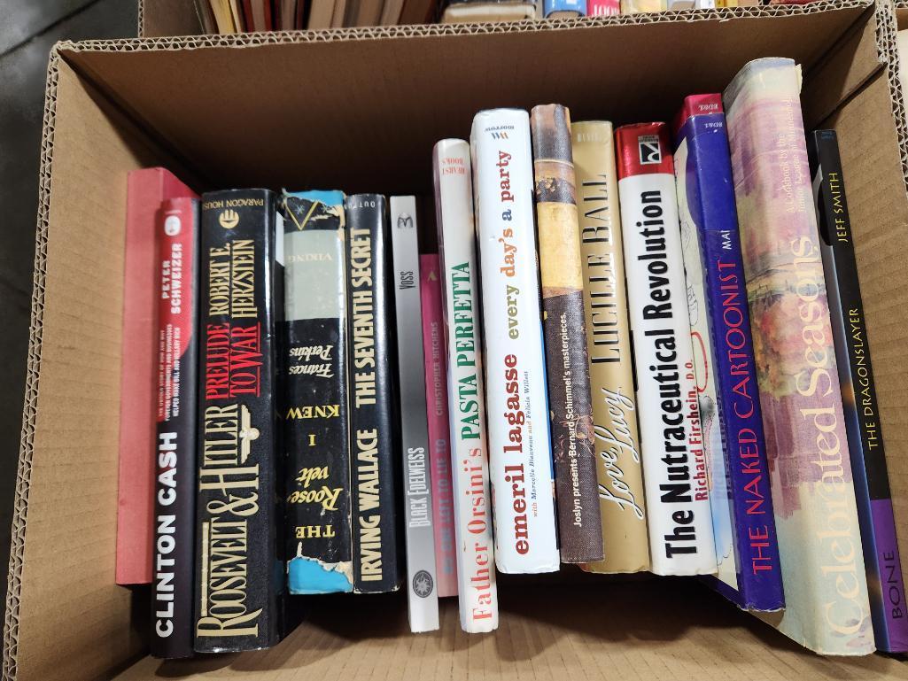 Five Boxes of Vintage & Modern Books and Magazines, Post Magazine, Biographies, Cook Books & More