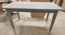 Heavy-Duty Work Table, 60in x 34in w/ Center Drawer, Marked U.S. Army