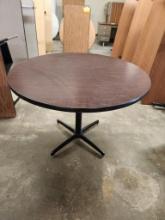 High-Quality Round Table w/ Single Pedestal Base, 42in Round