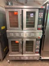Lang NSF Commercial Double Stack Convection Oven, Top Unit Needs Touch-Pad Replaced, Untested