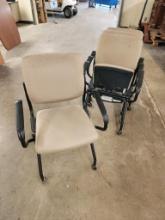 Lot of 4, HON Rolling Task Chairs w/ Fold Up Seats, All for One Bid