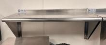 Holly NSF Stainless Steel Wall-Mount Shelf, 36in x 18in