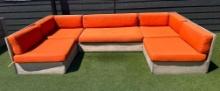 5-Piece Indoor / Outdoor Patio Furniture U-Shape Modular Seating Set, 2 Chairs, 2 Corners, 1 Long