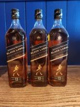 3 Bottles of Johnnie Walker Black Label 750ml