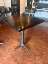Hi-Top Pub Table w/ Solid Wood Top, Single Pedestal Base, 42in H x 36in x 36in