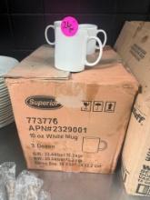 (26) Superior 10oz White Coffee Mugs, NEW