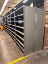 14 Sections HD Steel Shelving, Each Unit 7ft 3in H x 48in W x 24in D w/ 8 Shelves Per Unit