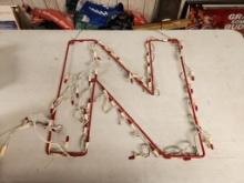 "N" Lighted Sign