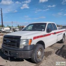 2013 FORD F-150 XL, 5.0L GAS, 4X4, EXTENDED CAB, LONG BED