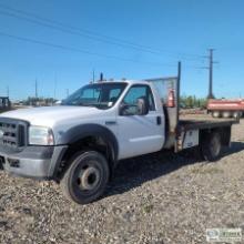 2006 FORD F-450, 6.8L TRITON, RWD, DUALLY, SINGLE CAB, 12.5FT FLAT BED. UNKNOWN MECHANICAL PROBLEMS.
