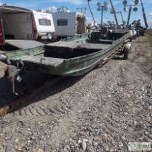 BOAT, 23FT ALUMINUM HULL, 52IN BEAM, WITH SINGLE AXLE 2010 HOMEMADE TRAILER SN:AK73731
