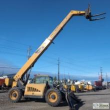 TELEHANDLER, 2008 CATERPILLAR TL943, 43FT MAX HEIGHT, 9000LB CAPACITY, FRONT OUTRIGGERS, CAT 3034L D