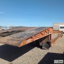 LOWBOY EQUIPMENT TRAILER, 1994 WISCONSIN TRAILER COMPANY MODEL 5100-5D, SCISSOR NECK RAMP, TRIPLE AX