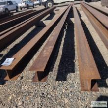 3 EACH. STEEL I-BEAMS, APPROX 6IN X 6IN X 1/4IN THICK X 40FT LONG