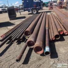1 ASSORTMENT. MISC STEEL DRILL PIPE, INCLUDING: 3IN, 5IN, 7IN, VARIOUS LENGTHS UP TO APPROX 20FT 3IN