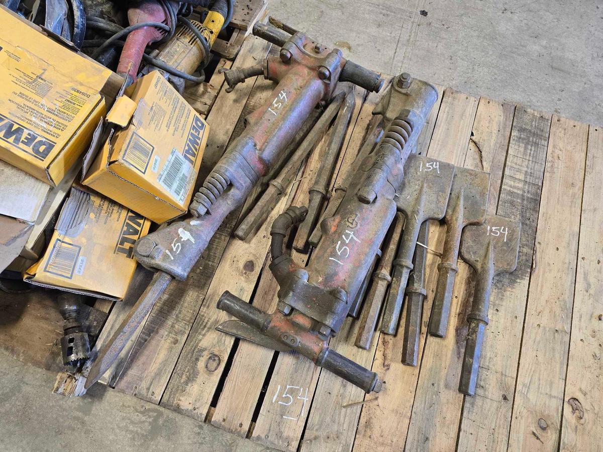 (2) CP JACK HAMMERS W. QTY OF BITS SUPPORT EQUIPMENT