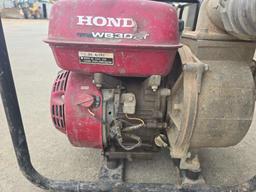 HONDA WB30XT 3" TRASH PUMP, HONDA GAS ENGINE SUPPORT EQUIPMENT