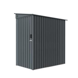 NEW SUPPORT EQUIPMENT NEW TMG Industrial 3' x 6' Metal Pent Shed, 29 Gauge Corrugated Metal,