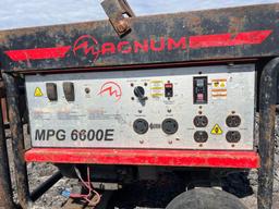 MAGNUM MPG 6600E GENERATOR SUPPORT EQUIPMENT powered by gas engine, wheel kit.