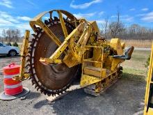VERMEER T600D ROCK SAW powered by Detroit diesel engine, equipped with CRC cutter wheel with 4in.