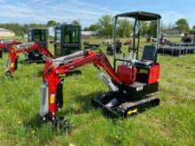 NEW MIVA VA13 HYDRAULIC EXCAVATOR SN-240492 equipped with auxiliary hydraulics, front blade, 16in.