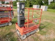 2015 SKYJACK SJ12 SCISSOR LIFT SN:14005908 electric powered, equipped with 12ft. Platform height.