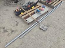 PALLET OF CONCRETE FINISHING TOOLS, MISC