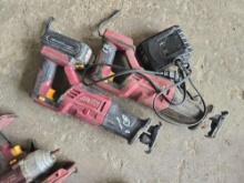 (2) CHICAGO ELECTRIC CORDLESS RECIPROCATING SAWS W/ BATTERIES & (1) CHARGER SUPPORT EQUIPMENT