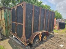 14FT. TANDEM STORAGE TRAILER SUPPORT EQUIPMENT. SELLS BILL OF SALE, NO TITLE.