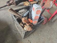 CRATE OF ASSORTED JACKHAMMER BITS SUPPORT EQUIPMENT