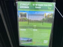 NEW 10FT. WROUGHT IRON SITE FENCE F10 NEW SUPPORT EQUIPMENT 10' Wrought Iron Site Fence is a