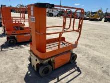 JLG 1230ES SCISSOR LIFT SN:200214568 electric powered, equipped with 12ft. Platform height, slide