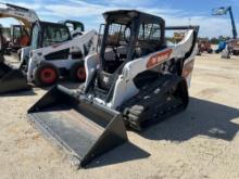 UNUSED...BOBCAT T76 RUBBER TRACKED SKID STEER powered by diesel engine, equipped with rollcage,