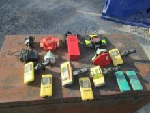 SURVEY EQUIPMENT SURVEY EQUIPMENT QTY OF LEICA LASER / TRANSIT ACCESSORIES equipped with tripod,