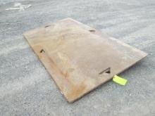 SUPPORT EQUIPMENT SUPPORT EQUIPMENT QTY (2) 4' X 8' X 1'' STREET STEEL PLATE ROAD PLATE