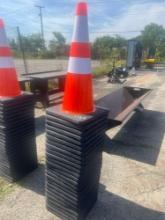 NEW (25) SAFETY HIGHWAY CONES NEW SUPPORT EQUIPMENT