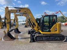2020 CAT 308CR HYDRAULIC EXCAVATOR powered by Cat diesel engine, equipped with Cab, air, heat, rear