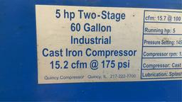 Quincy 60 Gallon Air Compressor 5HP