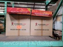 Lot on Shelf of 2 Cases of Kamado Big Joe Heat Deflectors