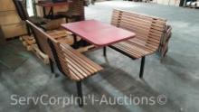 Lot on 2 Pallets of Double Bench with Table Sets