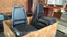 Lot in 2 Crates of 32 Black Stack Chairs