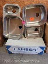 Lot of 3 Lansen Stainless Sinks